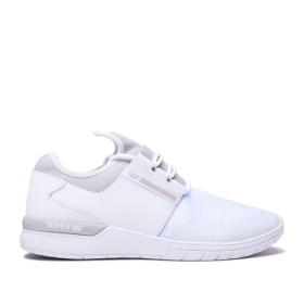 Supra FLOW RUN Lave Sneakers Dame Hvite/Grå/Hvite | NO-28189